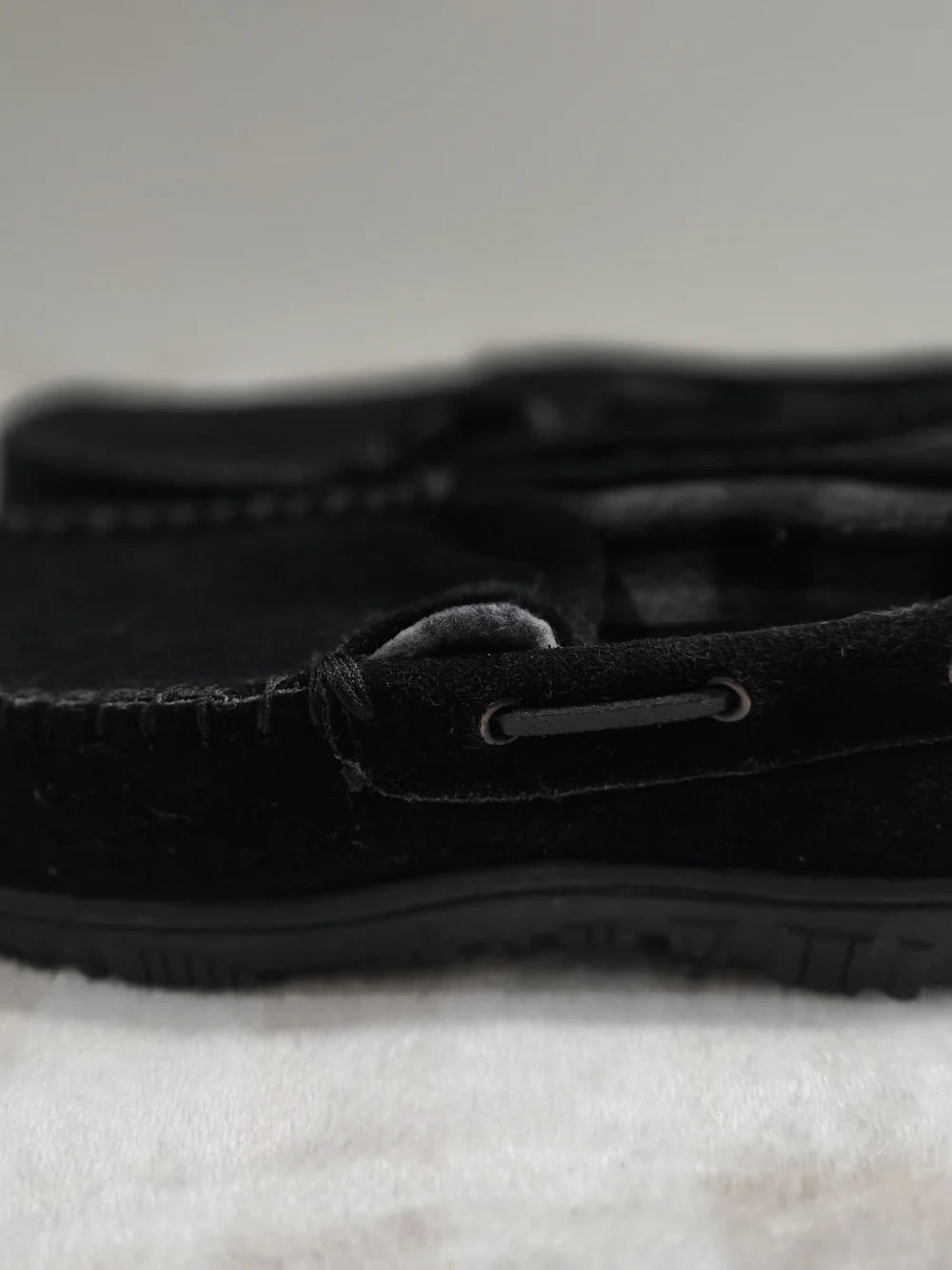 Clarks Dawson Men's Black Leather Moccasin Lined Slip-On Slippers 8M